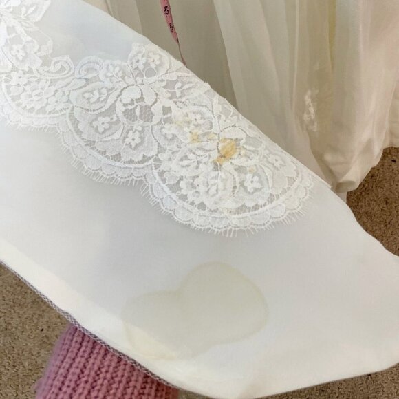 Vintage Floral Embroidered Wedding Veils Womens White Ribbon Lace 60s 70s 80s - Picture 9 of 12